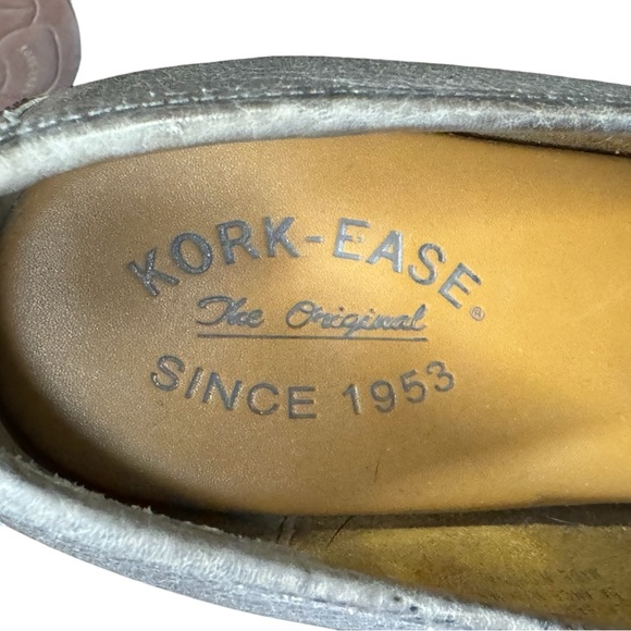 Kork-Ease Barbara Platform Penny Loafer Pump Grey Meteorite Size 8-8.5 - Picture 2 of 4